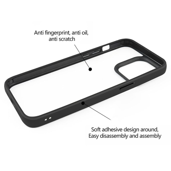 För Iphone 15 Pro Max Transparent phone case anti-scratch Pc Back Tpu Frame Cover