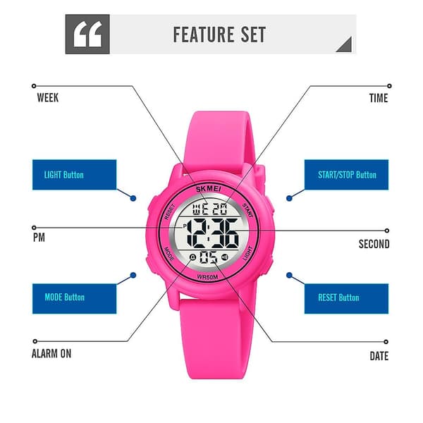 Skmei 1721 Digital Display Electronic Watch White