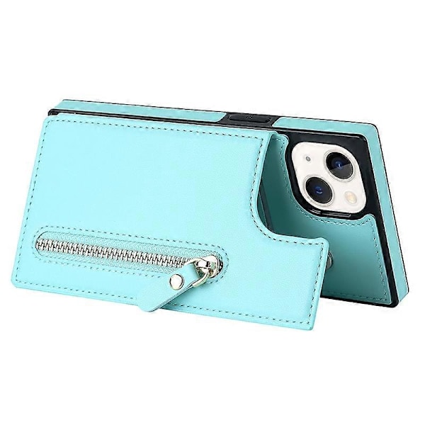 RFID-suojattu lompakkokotelo iPhone 15:lle TPU+PU-jalustalla ja olkahihnalla Multicolor Style D