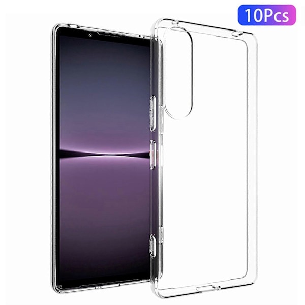 10 st/förpackning för Sony Xperia 1 V Klar TPU Telefonfodral Inre Vattenmärkesfri Anti-repa Telefonskydd
