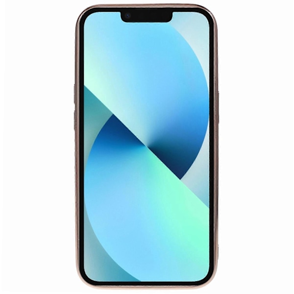 Äkta Läderfodral för iPhone 13 6.1 tum, Ko Läder+PC+TPU, Mobilskal med Elektropläterad Ram Multicolor Style C