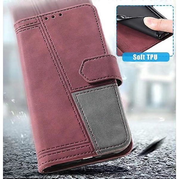 TTUDRCH Style 004 Xiaomi 14 -puhelinkotelo RFID-suojauksella ja nahkaisella yhdistelmällä Multicolor Style C
