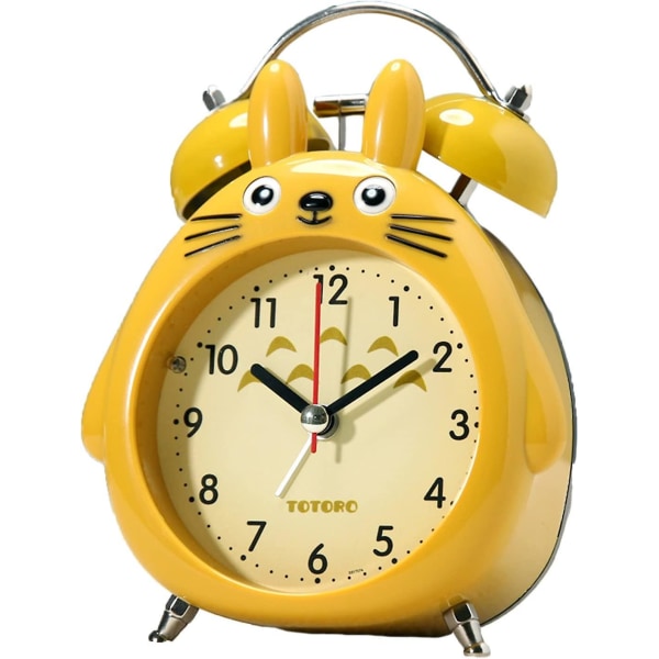 Lemonkid Tecknad Totoro Icke-tickande Tvilling? Bell Analog? Väckarklocka? Pojkar Flickor Sängbord? Med bakgrundsbelysning Gul Yellow -