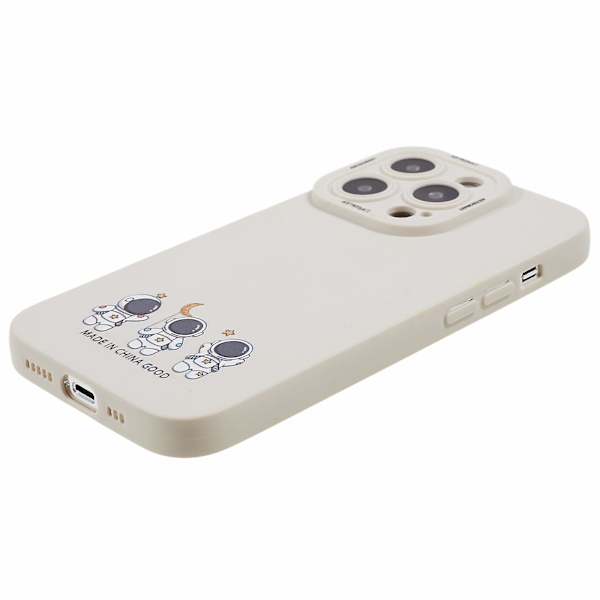 För Iphone 13 Pro Max Astronaut Design phone case Stötsäkert skyddande mjukt Tpu- cover Three Astronauts White