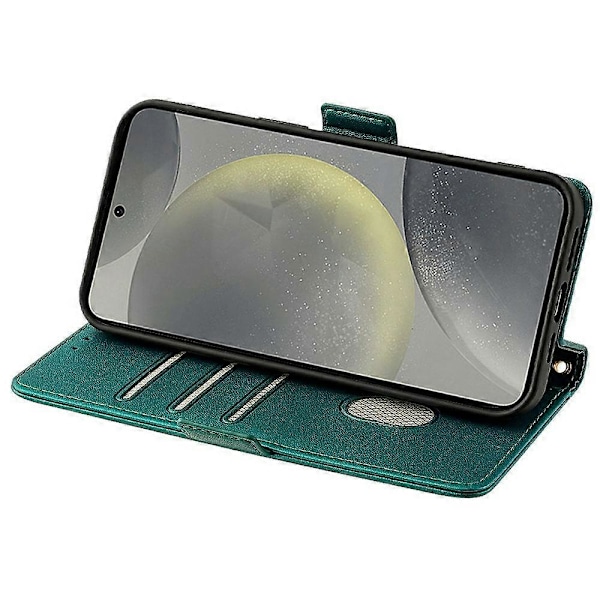 Læder Wallet Case med RFID-blokering og stativfunktion samt håndrem til Samsung Galaxy S25 Multicolor Style F