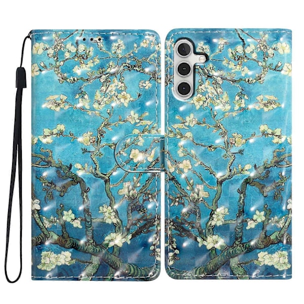 Til Samsung Galaxy A15 5G Etui Wallet PU Læder 3D Mønster Printet Telefon Cover Multicolor Style C