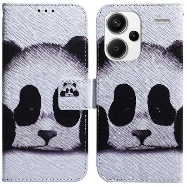 Flip Cover til Xiaomi Redmi Note 13 Pro+ 5G med Mønsterprint og Wallet Case Multicolor Panda