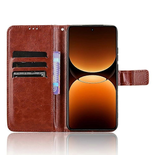 Til Realme GT 7 Pro 5G Etui Crazy Horse Tekstur PU Læder Telefon Wallet Cover Multicolor Style D