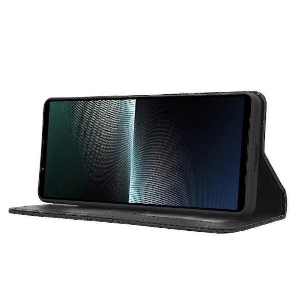 Til Sony Xperia 1 V Retro PU Læder Telefon Cover Stativ Wallet Flip Magnetisk Cover