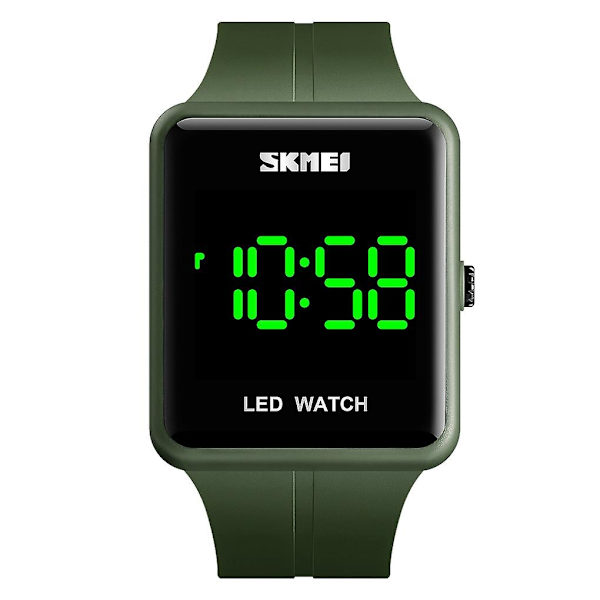 Skmei 1541 Led Firkantet Par Ectronic Ur Green