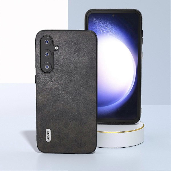 Samsung Galaxy S23 FE -puhelimelle lehmännahkajäljitelmä puhelinkuori PU-nahka+TPU+PC-puhelin kotelo Multicolor Style A
