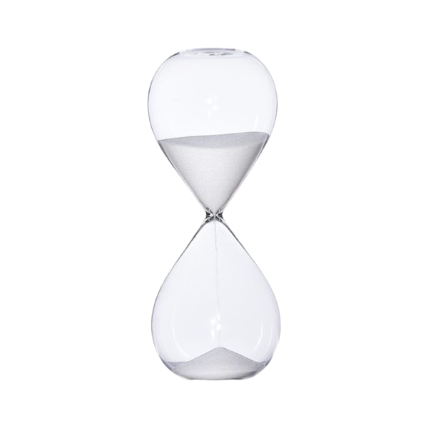 5/30/60 minuter Rund Sand Timer Personlighet Glas Timglas Ornament Nyhet Tidshanteringsverktyg White White 60Mins