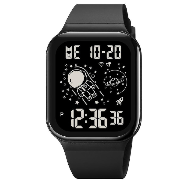 Skmei 1863 Astronaut Studenter Digitalt Sports Firkantet Ur Black Black machine