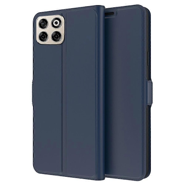 För ZTE Blade V70 Fodral Stötsäkert TPU Innerskal Läder Telefonfodral Kortplats Multicolor Blue