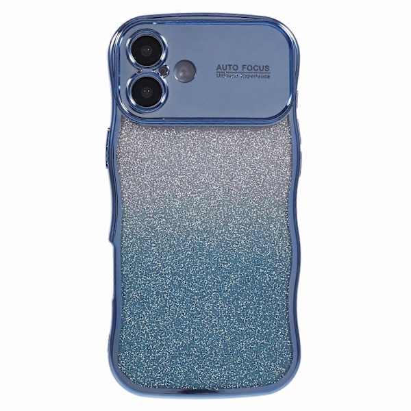 iPhone 16 -kotelo Gradient Glitter TPU -puhelinkuori sähköpinnoitetulla kiharakehyksellä Multicolor Style E