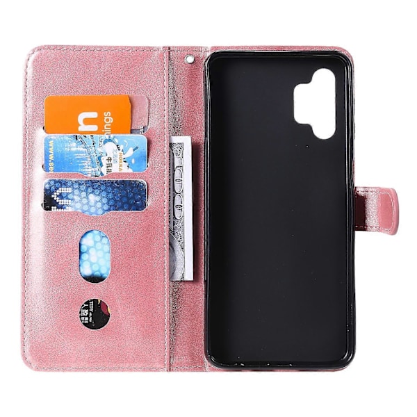 Lynlåslomme Tegnebog Læder Stand Case til Samsung Galaxy A32 5G/M32 5G Cover