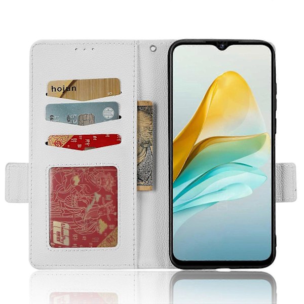 Til ZTE Blade A53/A53+ Magnetisk Lukning Telefon Etui Wallet Stand PU Læder Cover Multicolor Style B