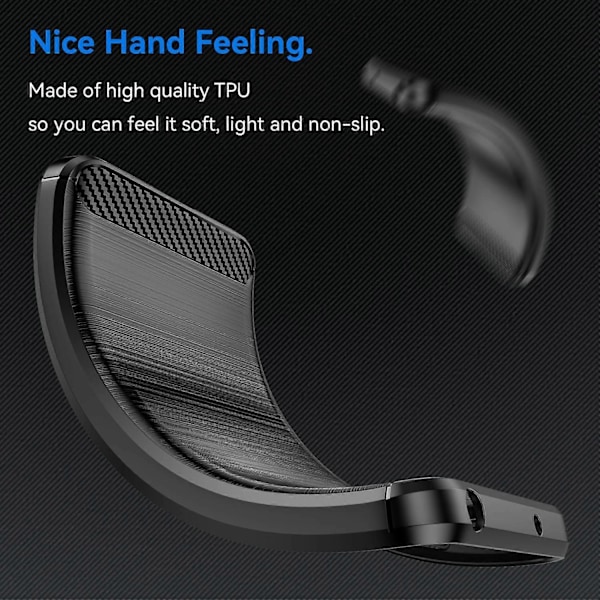 For Realme C53 (Global)/C53 (India)/C51 Deksel Støtsikker TPU Skall Karbonfibertekstur Telefondeksel Multicolor Style A