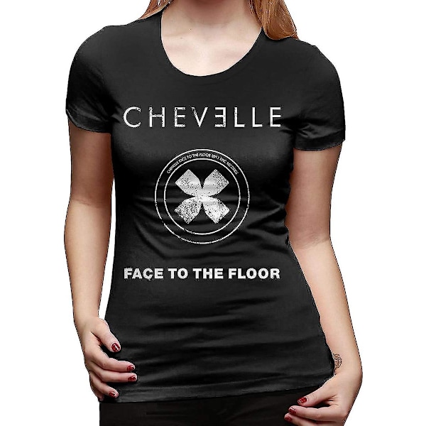 Chevelle Band T-skjorte Dame Bomulls T-skjorte Mote O-hals Kortermet Teesvoksen, S-3xl Black S