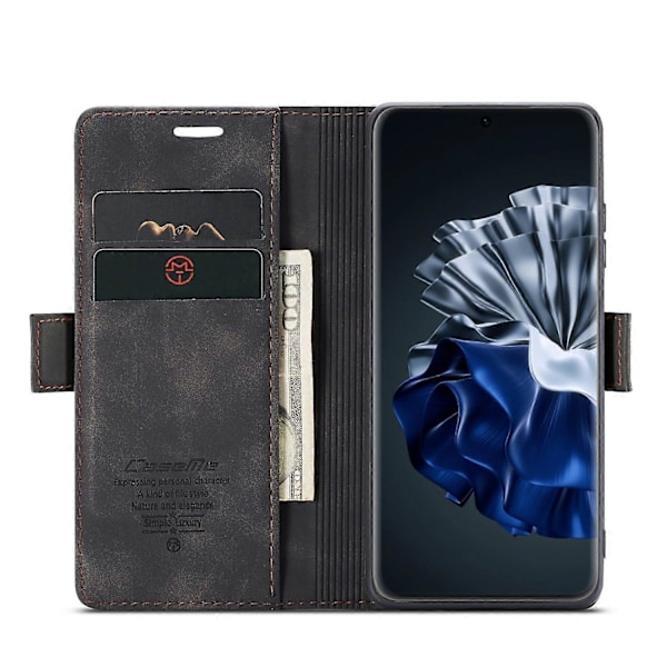 Til Huawei P60 Pro Case CASEME 013 Series Kortholder Stativ Læder Telefon Cover Multicolor Style B