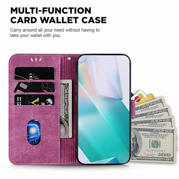 Til Xiaomi Poco F7 Pro 5G/ F7 Ultra 5G/ Redmi K80 Pro 5G/ K80 5G Wallet Case Tiger Prægning Læder S Multicolor Rose