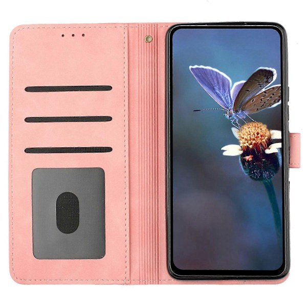 Til Samsung Galaxy S21+ 5G Wallet Telefon Cover PU Læder Shell Stand Blomster Præget Telefon Case Multicolor Style A
