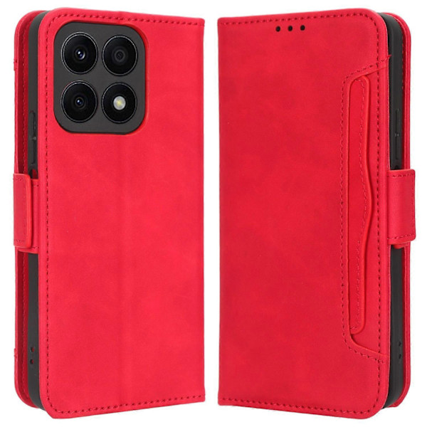For Honor X8a 4G Lompakkokotelo PU-nahkaa, jalustalla ja useilla korttipaikoilla Multicolor Style C