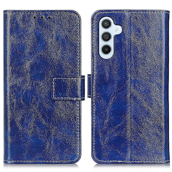 Samsung Galaxy A15 4G -puhelinlompakkokotelo, jalustalla, iskunkestävä, retrokuvioitu PU-nahkainen suojakotelo Multicolor Style C