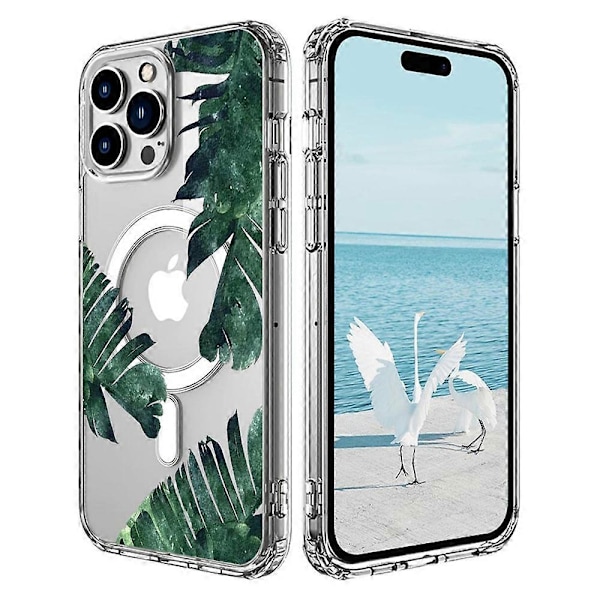 Skal för iPhone 16 Pro Kompatibelt med MagSafe Blommönster Tryck TPU+PC Telefonskal - Stil G Multicolor Style C