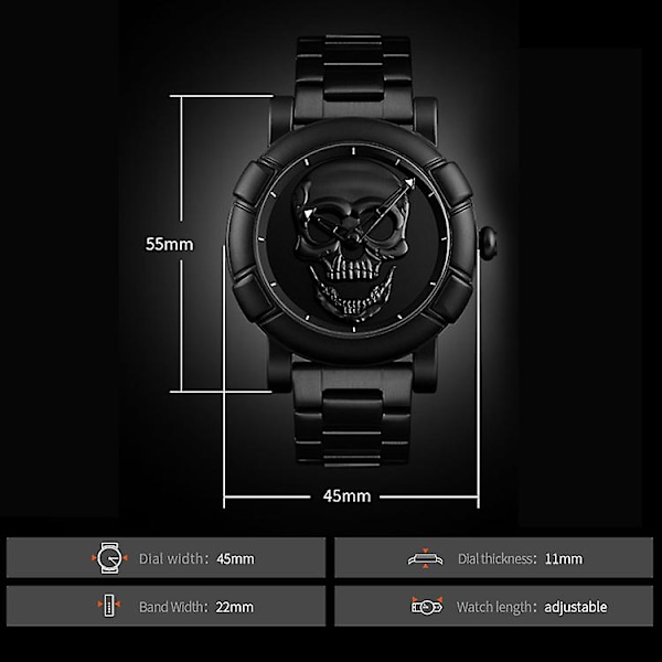 Skmei 9178 Multifunktionelt Moderigtigt Vandtæt Quartz Ur Bronze