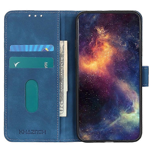 KHAZNEH Telefonfodral för Oppo A58 4G, Retro Textur PU Läder Ställ Plånboksfodral Multicolor Style C
