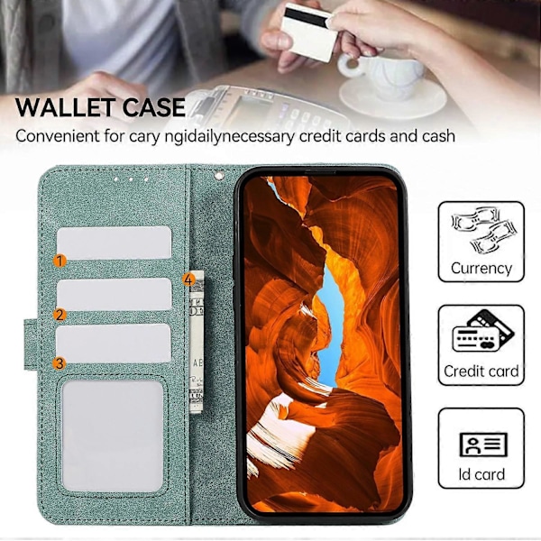 Til Xiaomi Redmi Turbo 4 Pro 5G/Poco F7 5G Etui Farvesplejsning Flip Telefon Cover RFID-blokering Multicolor Baby Blue