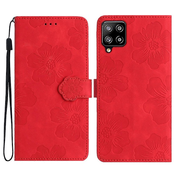 Til Samsung Galaxy A42 5G Blomstermønster Telefon Stand Case PU Læder Wallet Cover Multicolor Style D