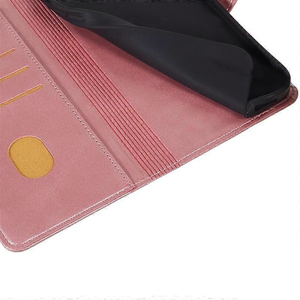 iPhone 13 Pro Max -puhelimen vasikannahkajäljitelmästä valmistettu PU-nahkainen suojakotelo, jossa on lompakko ja jalusta Multicolor Style A