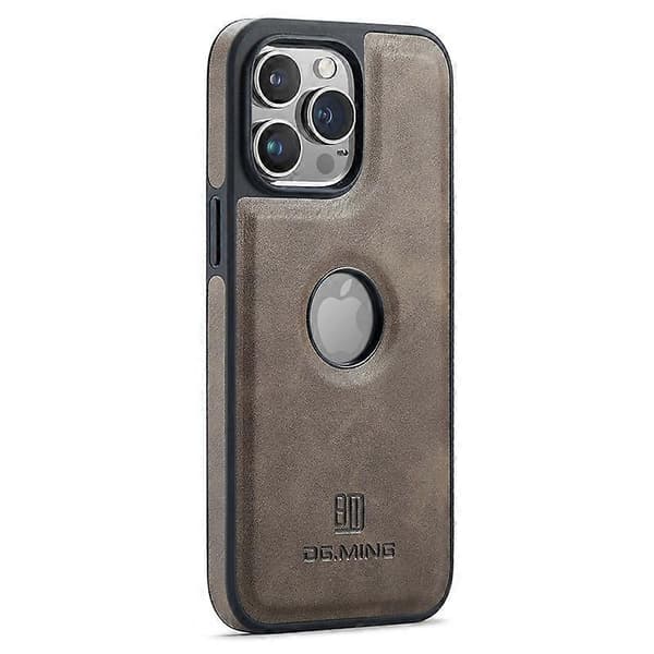 Til iPhone 15 Plus Cover Logo View Bagside PU Læder+PC+TPU Cover Multicolor Style D
