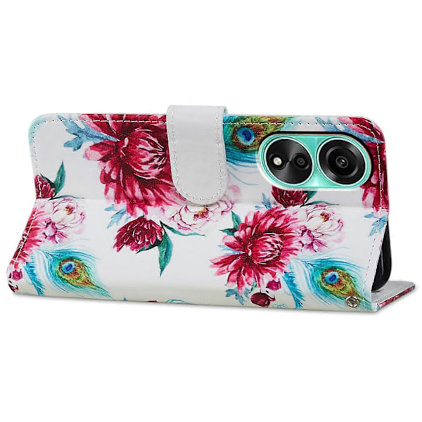 Fodral för Oppo A38 4G Mönstertryckt PU Läder Ställ Plånbok Telefonskydd Multicolor Style I