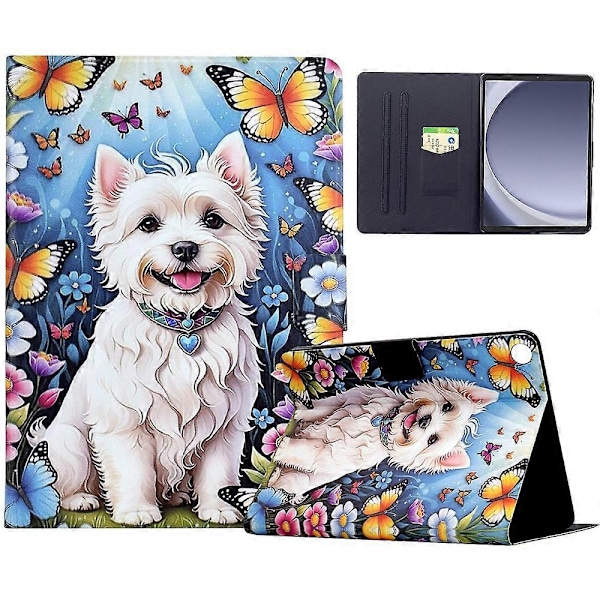 Til Samsung Galaxy Tab A9 Stand Case Mønstertryk Tablet Lædercover med Auto Vågn/Sov Multicolor Dog