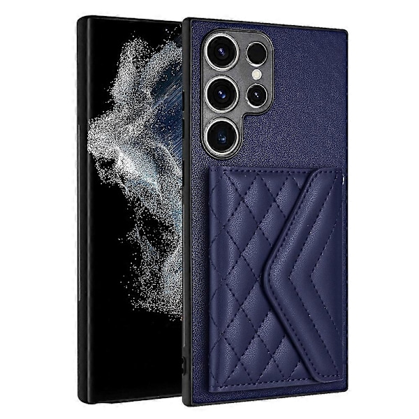 YB Läderbeläggning Serie-8 För Samsung Galaxy S23 Ultra Fodral Anti-fall Kortficka Läder+TPU Telefon C Multicolor Sapphire