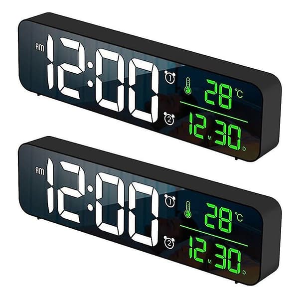 2x Mote Stue Digitalt Display Led Digital Evigvarende