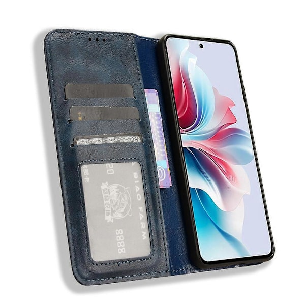 Plånboksfodral för Oppo Reno11 F 5G/F25 Pro 5G Retro PU Läder Telefonskal Magnetisk Stängning Multicolor Style C