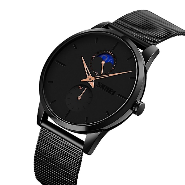 Män Casual Quartz Watch Rose Gold