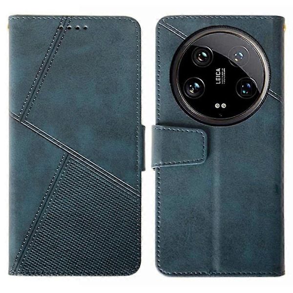 IDEWEI Läderfodral för Xiaomi 14 Ultra Kalvtextur Telefonplånboksfodral Multicolor Style C