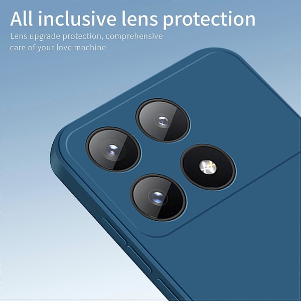 PINWUYO JK Touching Series Skal för Xiaomi Redmi K70E 5G/Poco X6 Pro 5G Anti-scratch Mjuk TPU Baksida C Multicolor Navy Blue