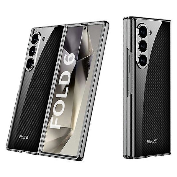 GKK Etui til Samsung Galaxy Z Fold6 5G Elektroplettering Trykt Mønster Hærdet Glas+PC Telefoncover Multicolor Style K