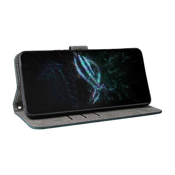 Til Asus ROG Phone 9 5G/Phone 9 Pro 5G Etui Wallet RFID-blokering PU Læder Cover Visningsstativ Multicolor Green