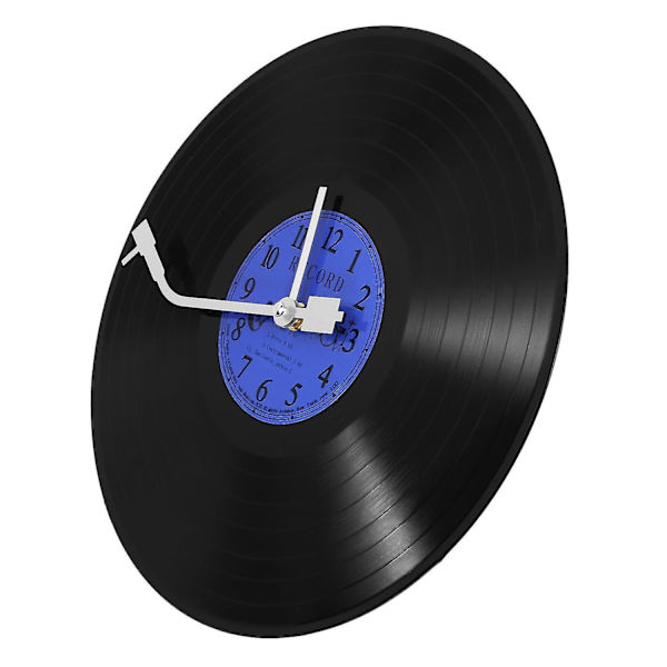 Quartz Rund Retro C Kunst Sæt Hjem Rotte Vinylplade C Blu