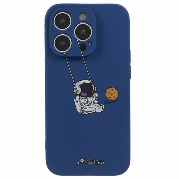 För Iphone 13 Pro Max Astronaut Design phone case Stötsäkert skyddande mjukt Tpu- cover Swing Astronaut Blue