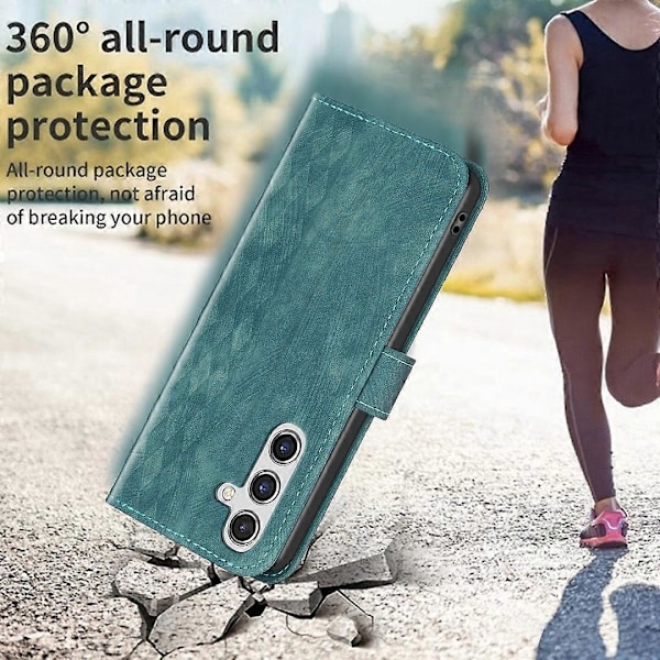 Til Samsung Galaxy A15 4G Etui Præget PU Læder Telefon Standpung Cover Multicolor Style C