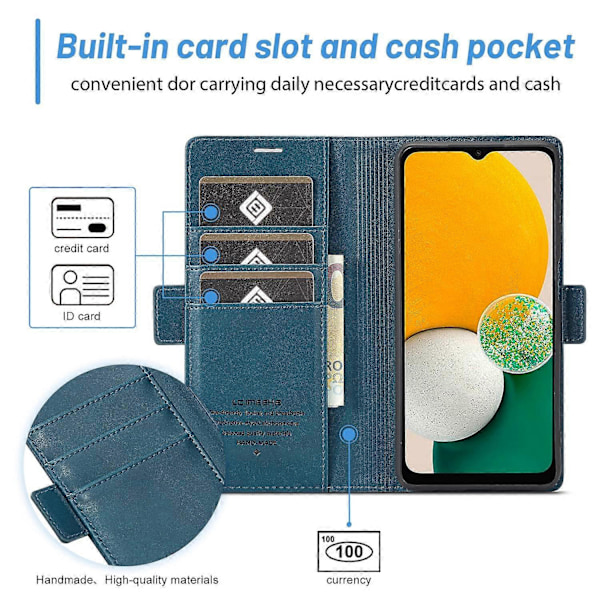 LC.IMEEKE Iskunkestävä puhelinkotelo Samsung Galaxy A54 5G:lle, PU-nahkainen läppäpuhelimen lompakkokotelo jalustalla Multicolor Style C