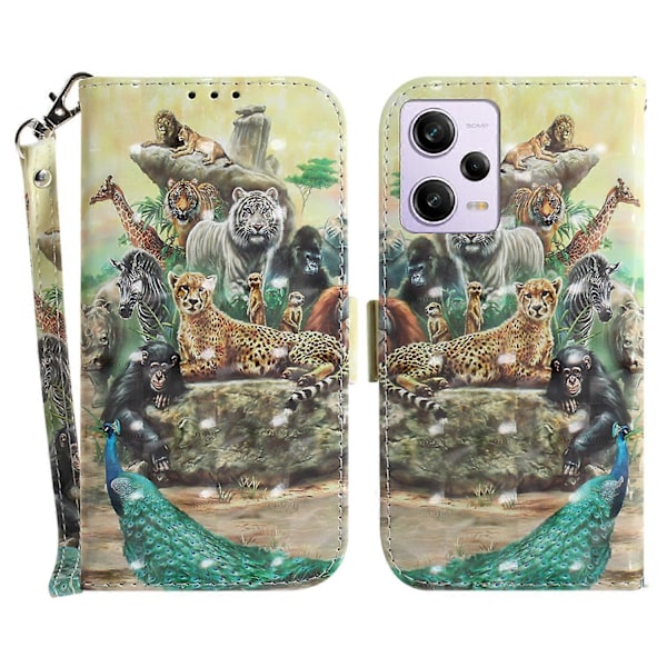 För Xiaomi Redmi Note 12 Pro 5G/Note 12 Pro Speed 5G/Poco X5 Pro 5G PU Läder Telefonfodral Ställ Multicolor Style G
